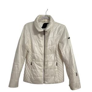 Spyder Primaloft Quilted Puffy Jacket Women's 10 Pearl White Outdoors Winter‎